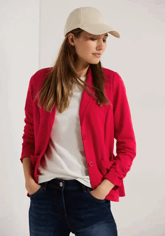 Cecil Ruffle Sweat Blazer, Casual Red