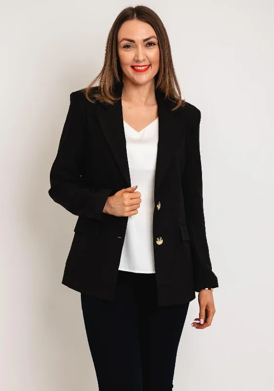 Serafina Collection Textured Blazer, Black