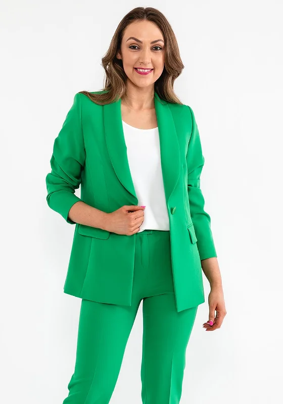 Christina Felix Single Breasted Blazer, Green