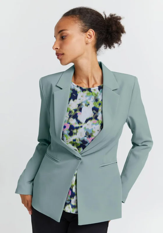 Ichi Lexi Blazer Jacket, Sage