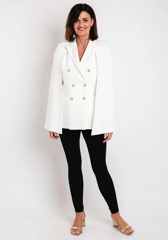 Serafina Collection Cape Sleeve Blazer, White