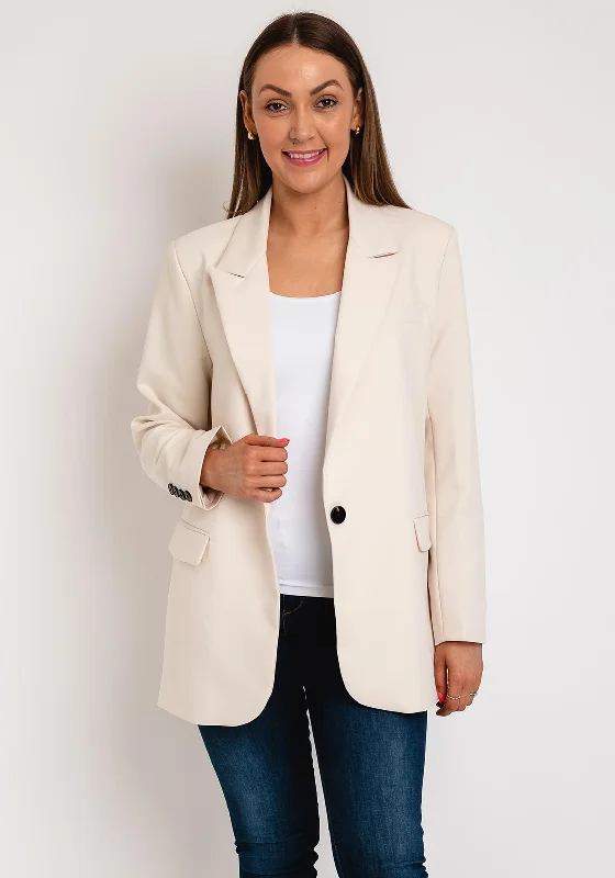 Serafina Collection Oversized Blazer, Beige