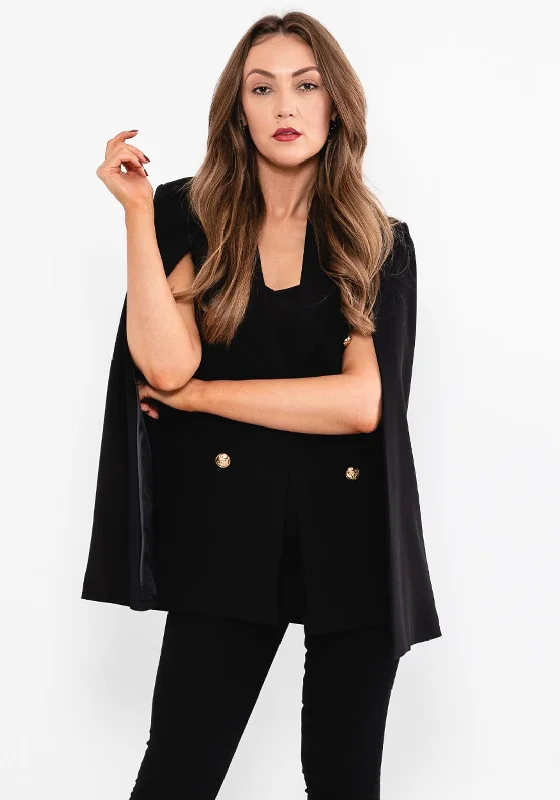 Seventy1 Cape Sleeve Blazer, Black