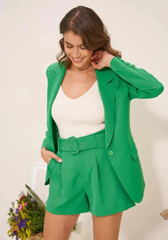 Seventy1 Lapel Collar Blazer, Emerald Green