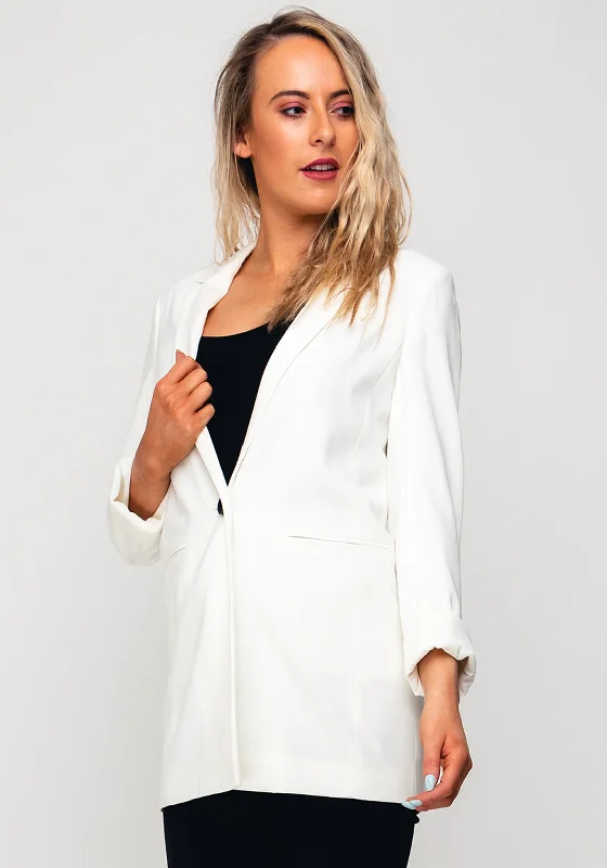 Seventy1 Long Blazer Jacket, White