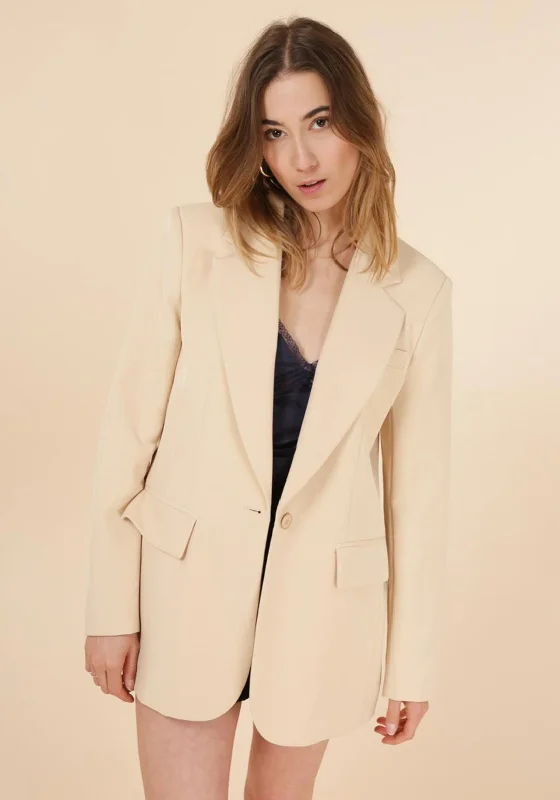 Seventy1 Oversize Single Breasted Blazer, Beige