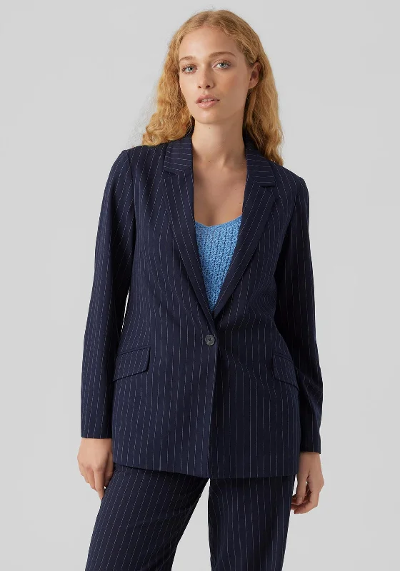 Vero Moda Pinstripe Blazer, Navy Blazer