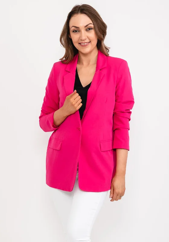 Vero Moda Zelda Loose Blazer, Pink Yarrow