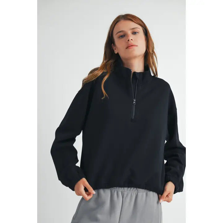 "Here's My Advice" Half Zip Scuba Pullover