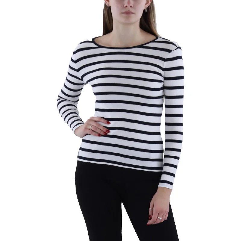 Lauren Ralph Lauren Womens Striped Long Sleeve Pullover Top